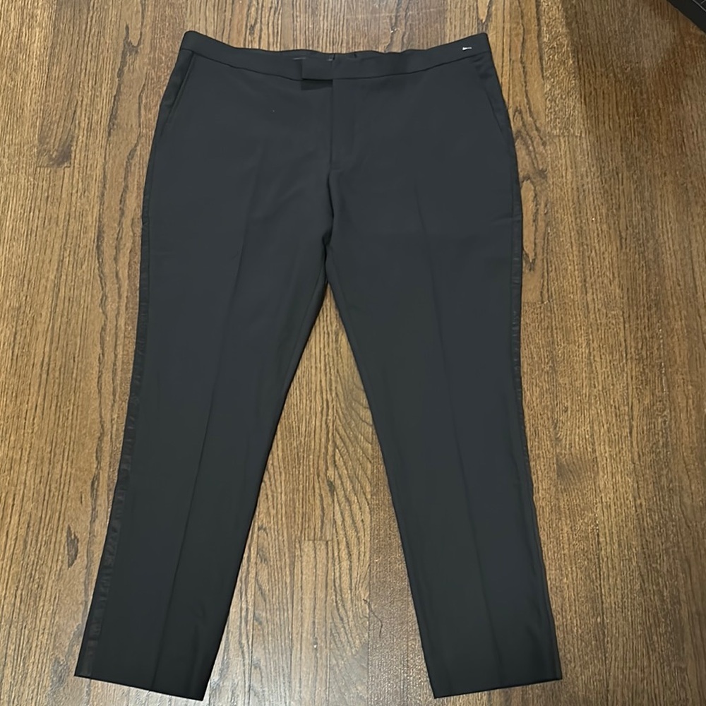 Nordstrom Rack Tuxedo Satin Side Stripe Men's Black Pants 42W